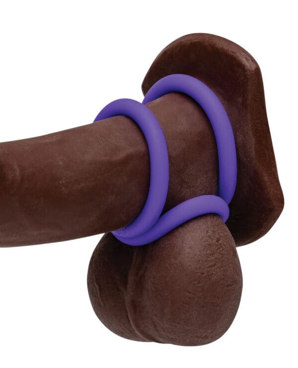 Romp Remix Trio Penis Ring Set of 3 - Purple - Image 5