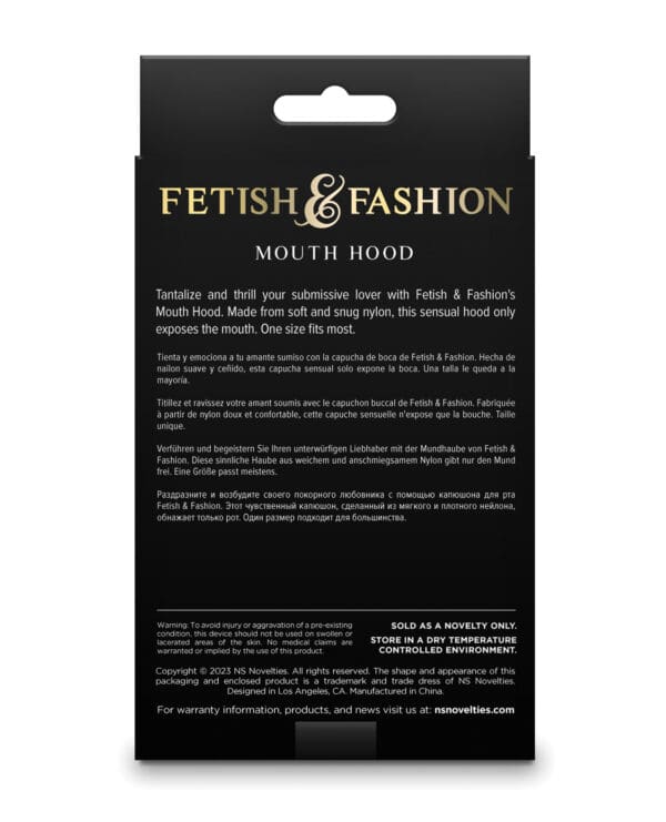 Fetish & Fashion Mouth Hood - Black - Image 3