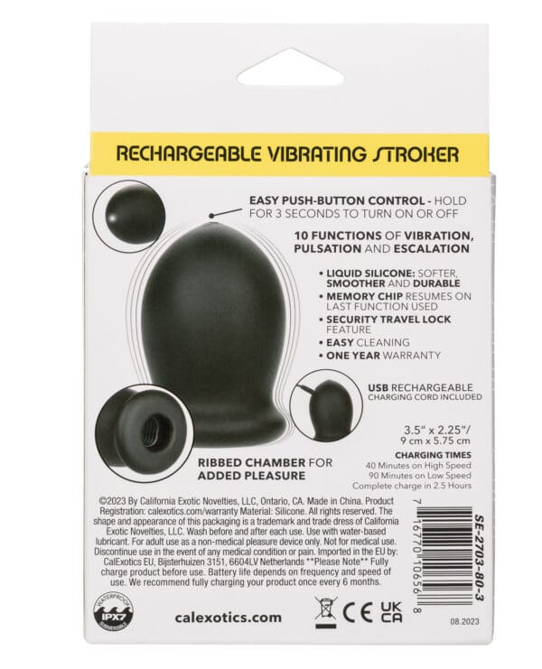 Boundless Rechargeable Vibrating Stroker - Black - Image 3
