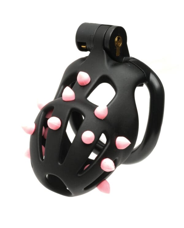Sport Fucker Cellmate FlexiSpike Chastity Cage - Size 1 Black/Pink - Image 2