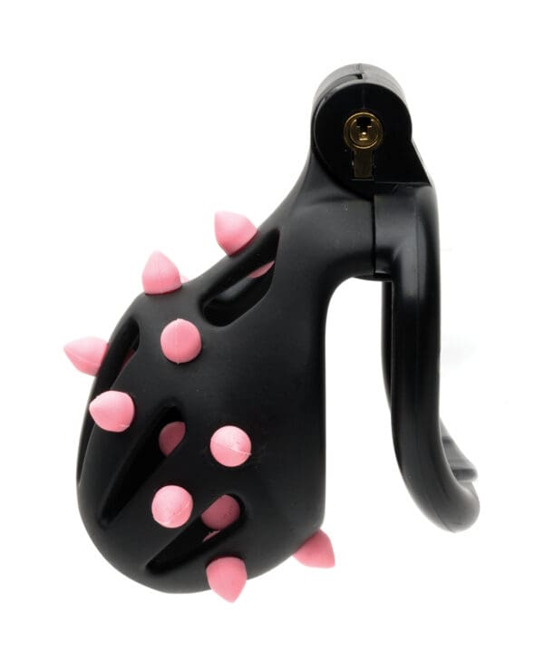Sport Fucker Cellmate FlexiSpike Chastity Cage - Size 1 Black/Pink - Image 3