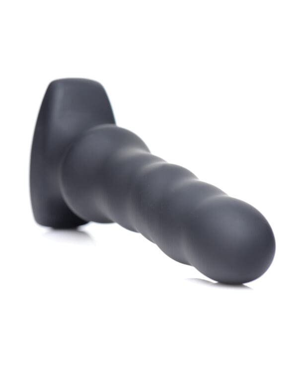 ThunderPlugs Silicone Vibrating & Squirming Plug w/Remote - Black - Image 3