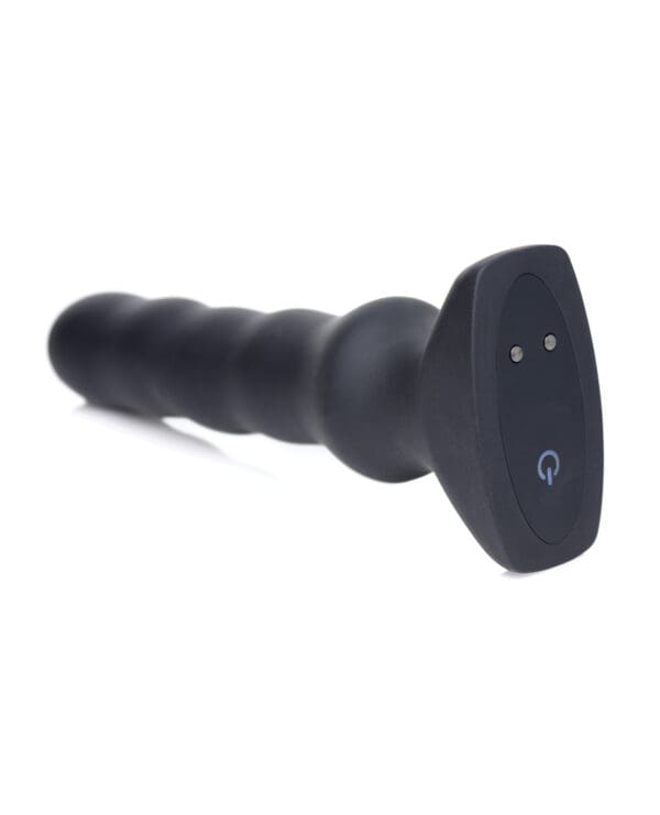 ThunderPlugs Silicone Vibrating & Squirming Plug w/Remote - Black - Image 4