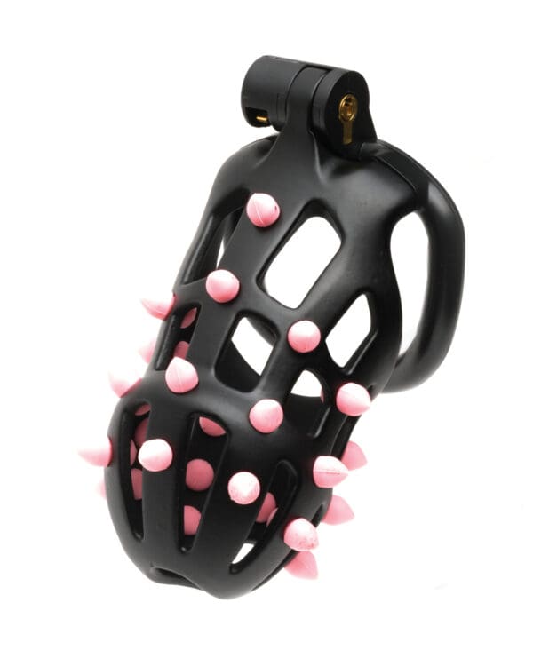 Sport Fucker Cellmate FlexiSpike Chastity Cage - Size 2 Black/Pink - Image 2