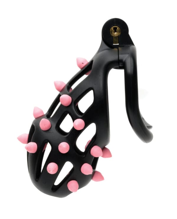 Sport Fucker Cellmate FlexiSpike Chastity Cage - Size 2 Black/Pink - Image 3