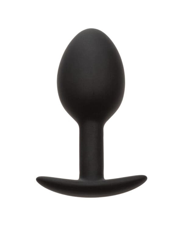 Weighted Silicone Anal Plug - Black - Image 2