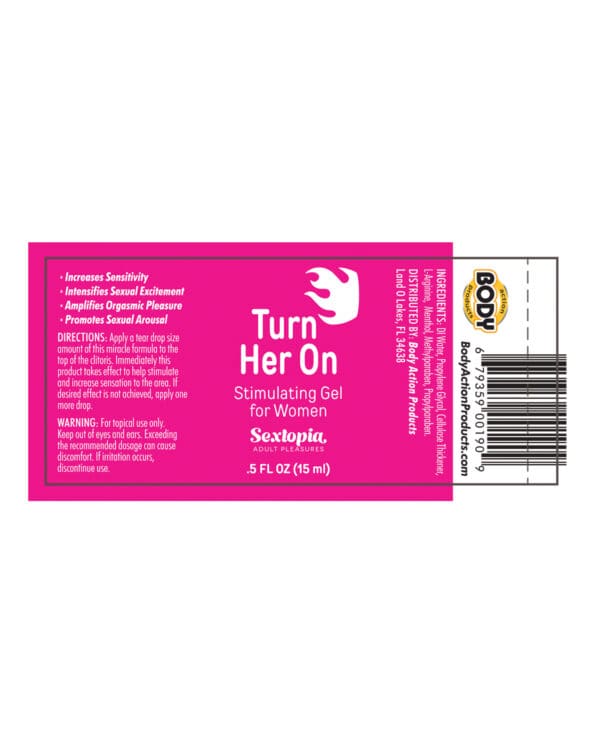 Sextopia Turn Her On Women Stimulating Gel - 1/2 oz Bottle - Image 2