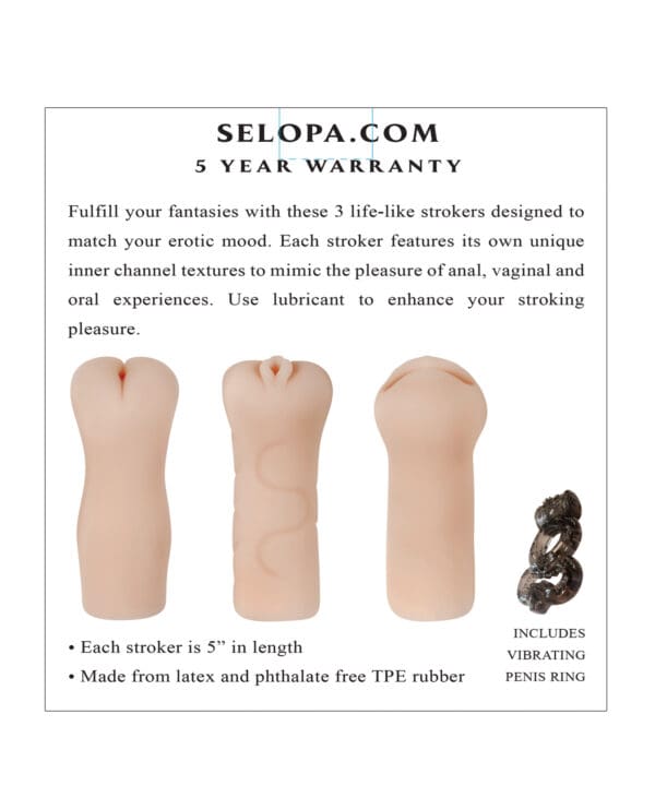 Selopa Party Pack Strokers - Light - Image 5