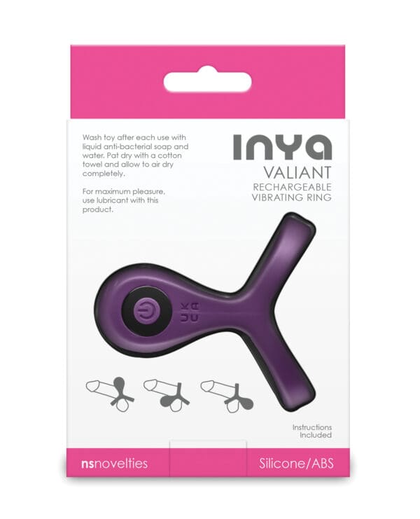 INYA Valiant Cock & Ball Vibe - Berry - Image 4