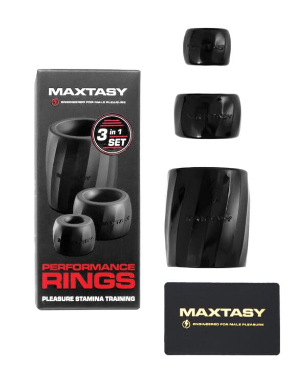 Maxtasy Performance Rings - Black Set of 3 - Image 5