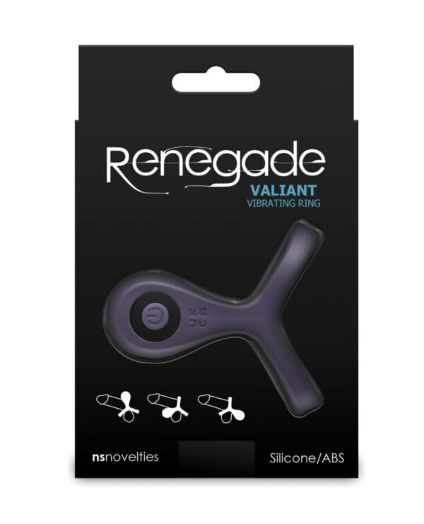 Renegade Valiant Vibrating Cock Ring - Gray - Image 4