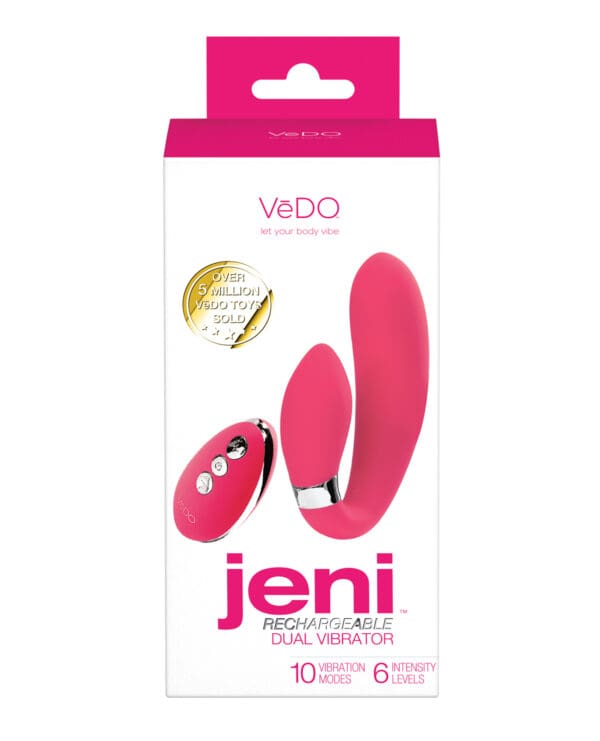 VeDO Jeni Dual Motor Vibe w/Remote - Pink - Image 5