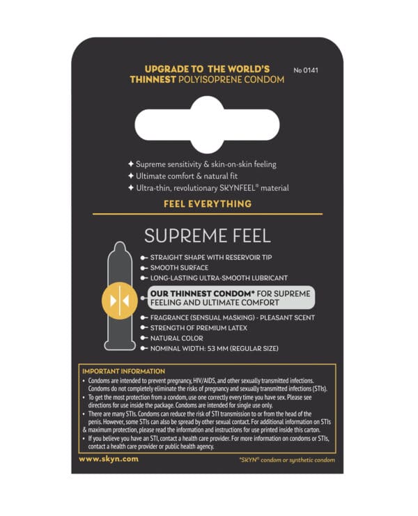 Lifestyles SKYN Supreme Feel Condoms - Pack of 3 - Image 2