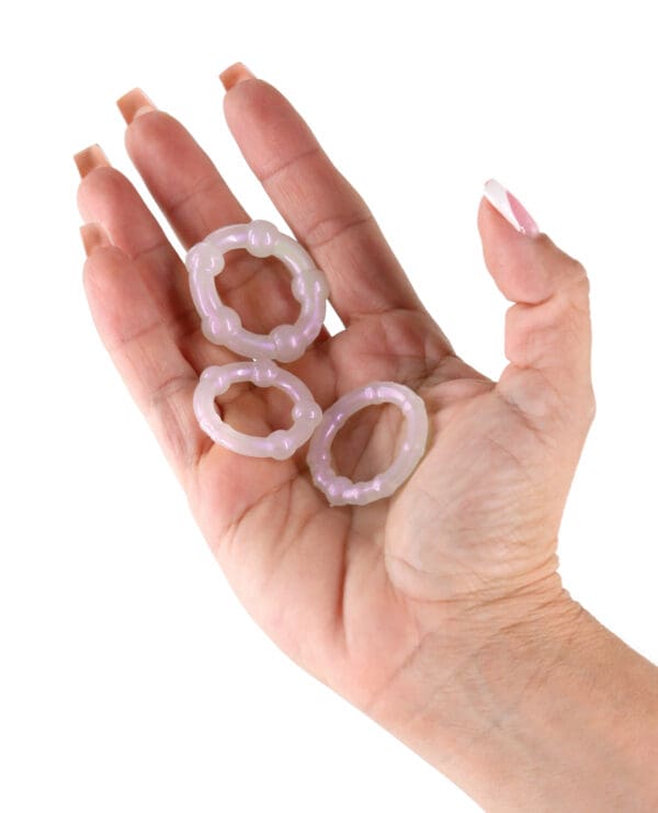 Fantasia Intensity Cock Rings - Pearl - Image 3