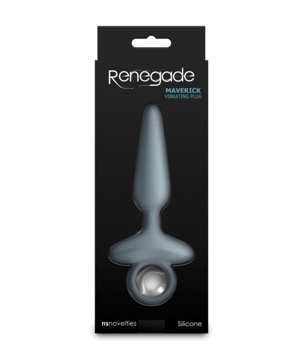 Renegade Maverick Vibrating Anal Plug - Gray - Image 4