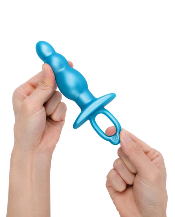 b-Vibe Butties Bounce Beaded Tapered Plug - Blue - Image 5