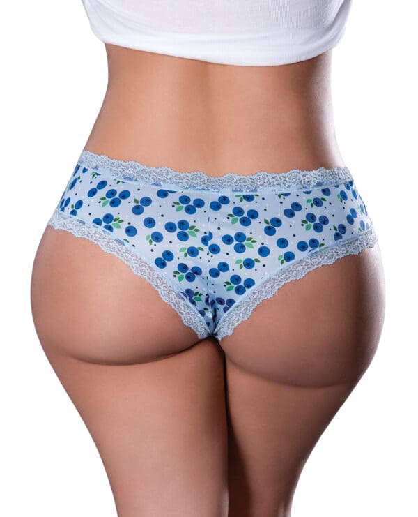 Sweet Treats Crotchless Boy Short w/Wicked Sensual Care Blueberry Lube - Blue QN - Image 2