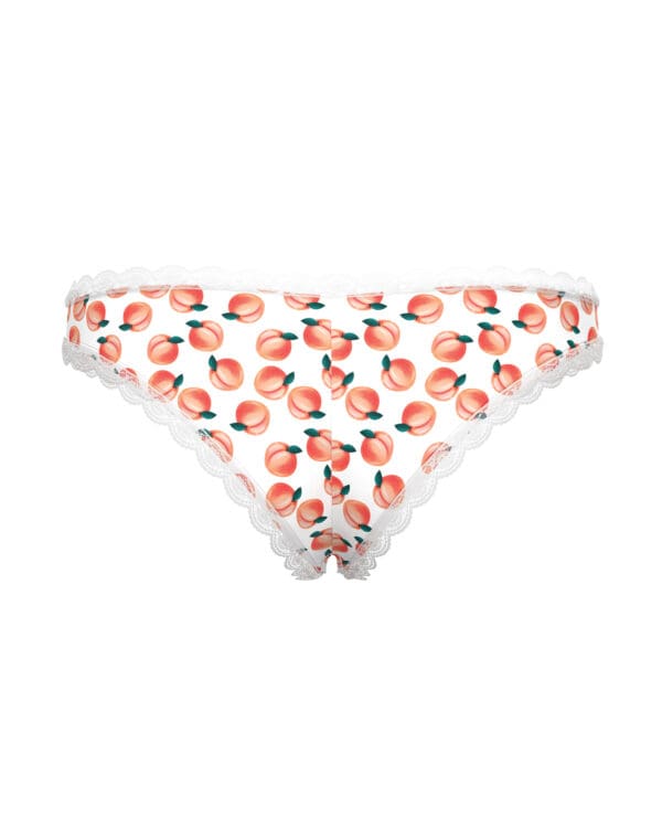 Sweet Treats Crotchless Boy Short w/Wicked Sensual Care Peach Lube - White L/XL - Image 4