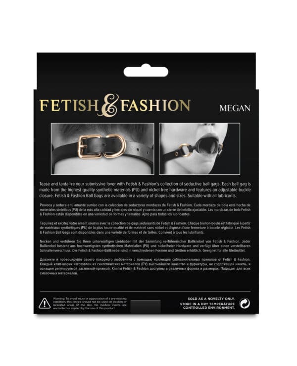Fetish & Fashion Megan Ball Gag - Black - Image 3