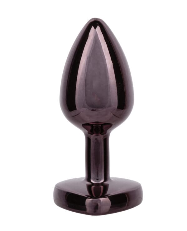 Jewel Black Diamond Heart Butt Plug - Small, Black - Image 2