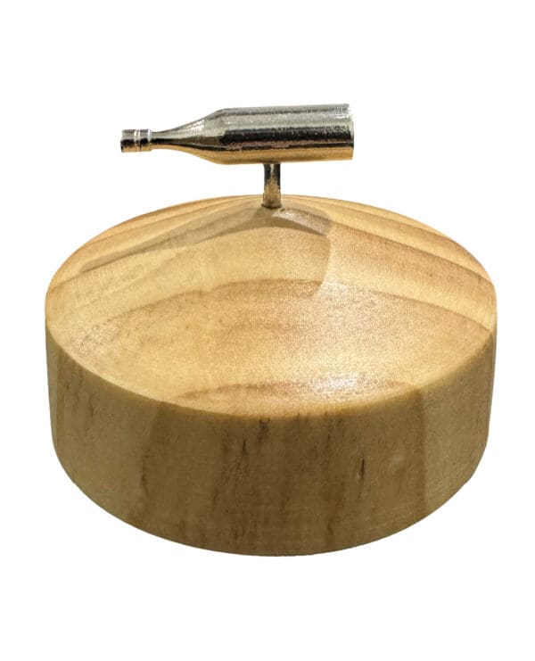 Spin The Bottle - Silver/Wood - Image 2