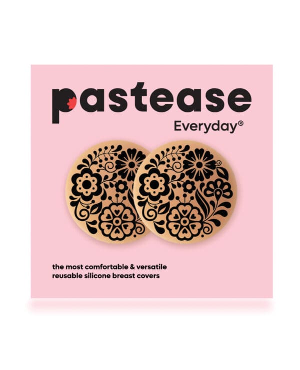 Pastease HALOS Silicone Floral Nipple Covers w/Travel Box - Bloom D+ Cup 10 or More Uses - Image 4
