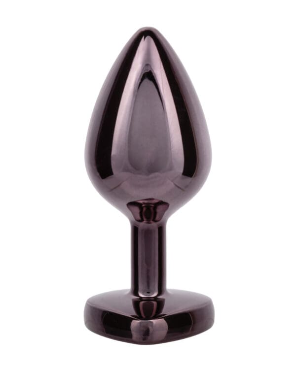 Jewel Black Diamond Heart Butt Plug - Large, Black - Image 2