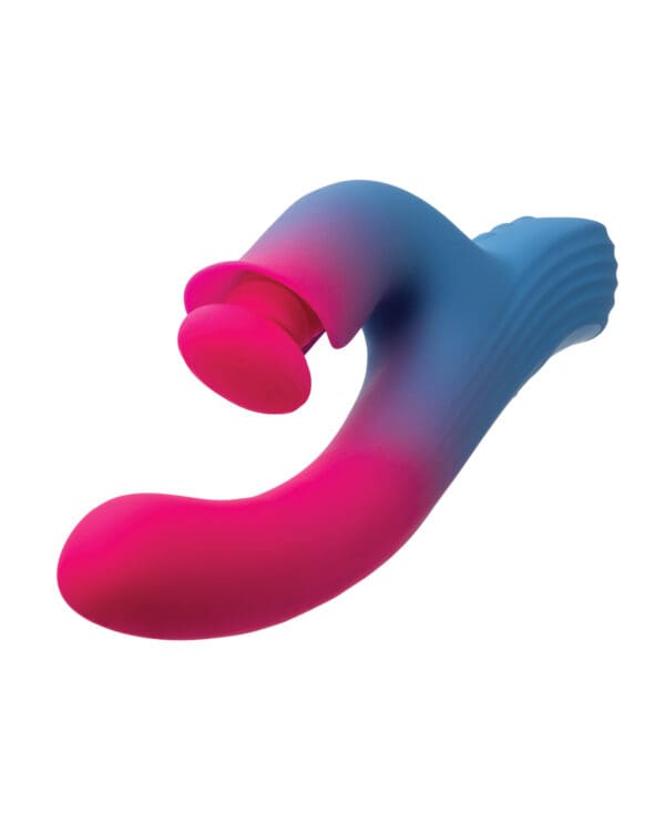 Elation Thrusting Dual Vibrator - Blue/Pink - Image 3