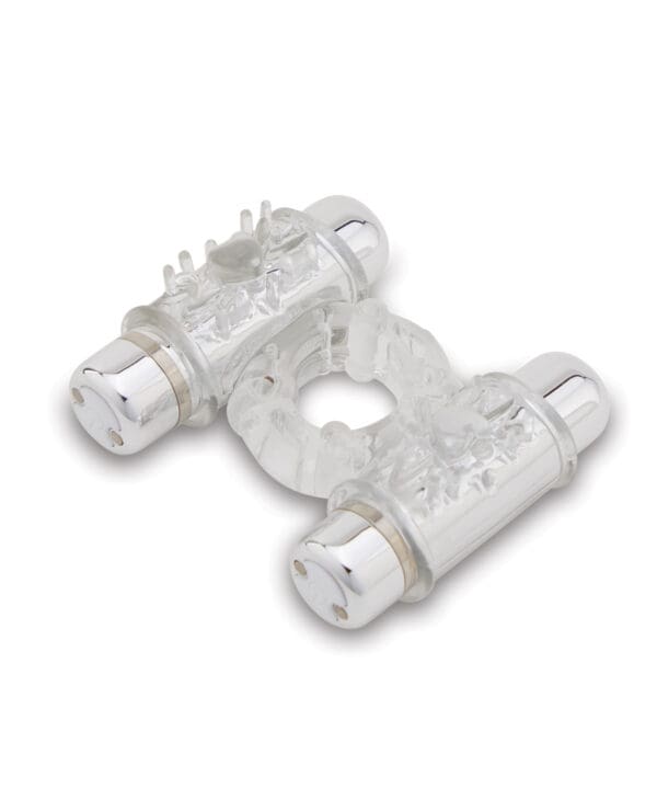 Nu Sensuelle Double Action Cockring 2x7 Function - Clear - Image 3