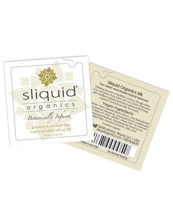 Sliquid Organics Silk Lubricant - .17 oz Pillow - Image 2