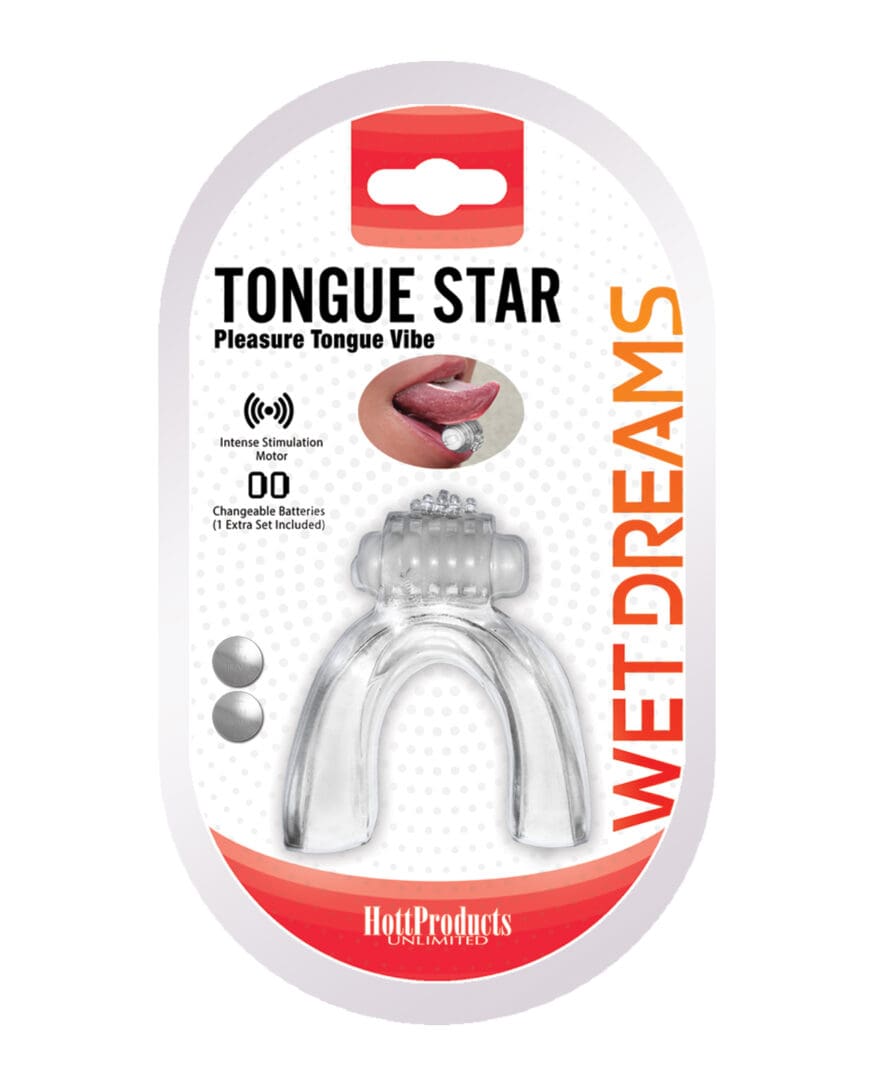 Wet Dreams Tongue Star Vibe -  Clear