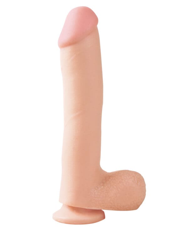 Basix Rubber Works 10" Dong w/Suction Cup - Flesh - Image 2