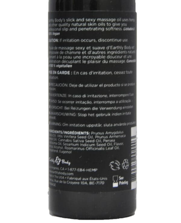 Earthly Body Edible Massage Oil - 2 oz Watermelon - Image 2