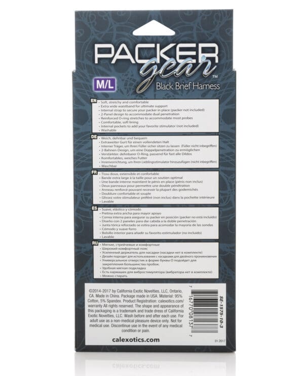Packer Gear Brief Harness M/L - Black - Image 2