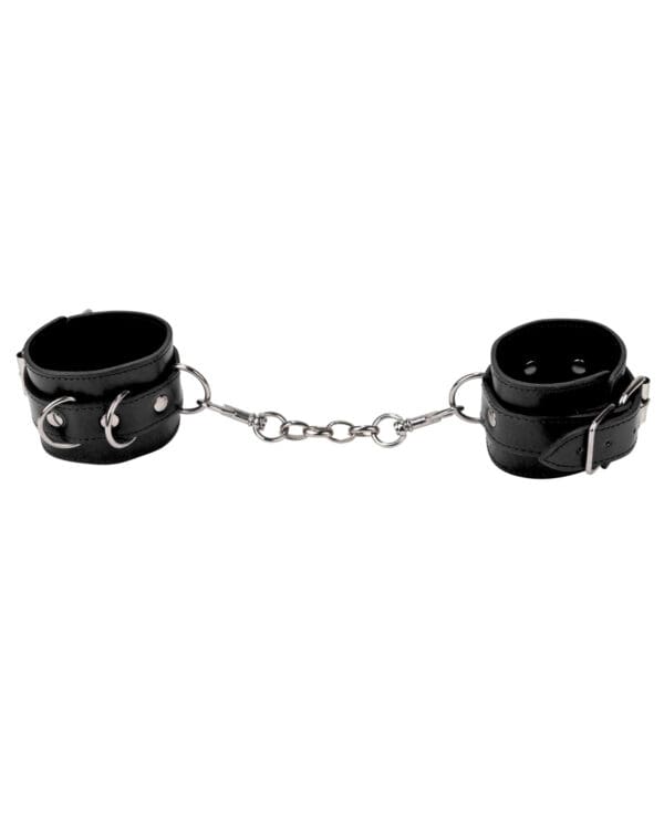 Shots Ouch Leather Cuffs - Black - Image 2