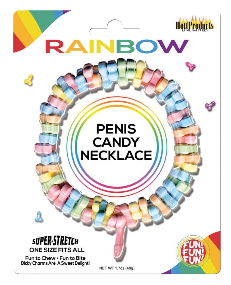 Rainbow Penis Candy Necklace