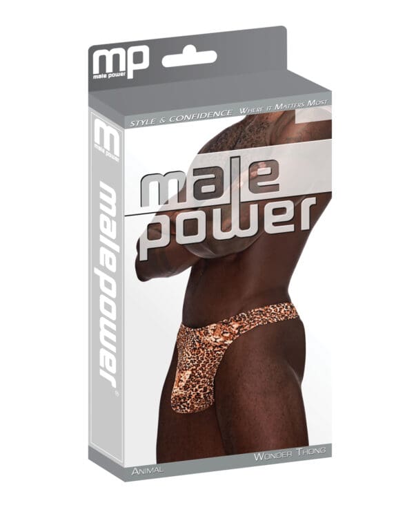Male Power Wonder Thong Animal Print L/XL - Image 3