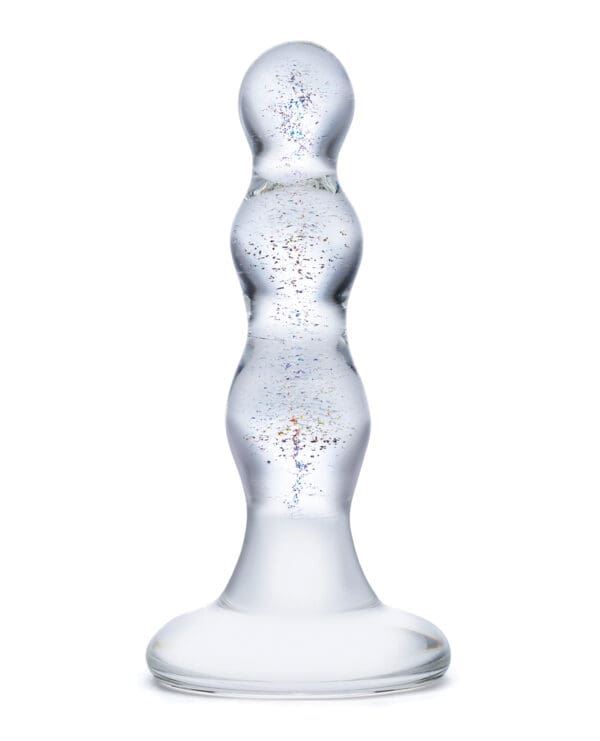 Glas Triple Play Beaded Butt Plug - Clear - Image 2