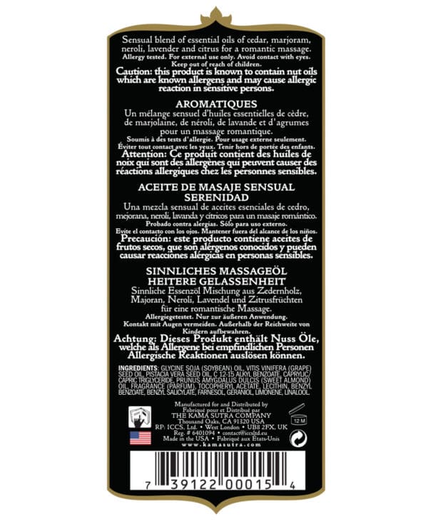 Kama Sutra Aromatic Oil - 8 oz Serenity - Image 2