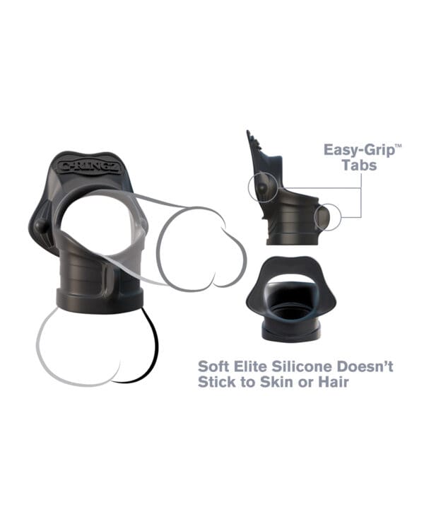 Fantasy C-Ringz Rock Hard Ring & Ball Stretcher - Black - Image 5