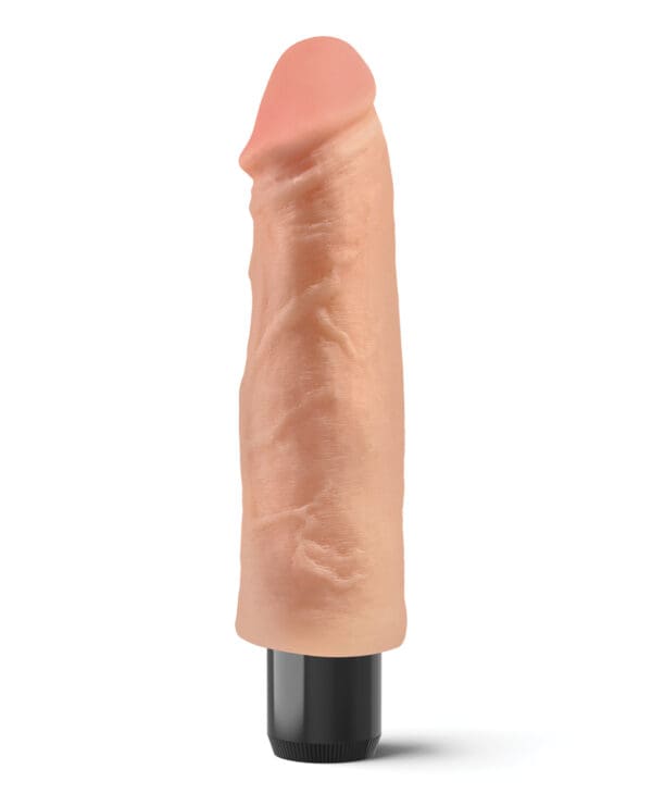 Real Feel No. 1  Long 7.5" Vibe Waterproof - Mutli-speed Flesh - Image 2