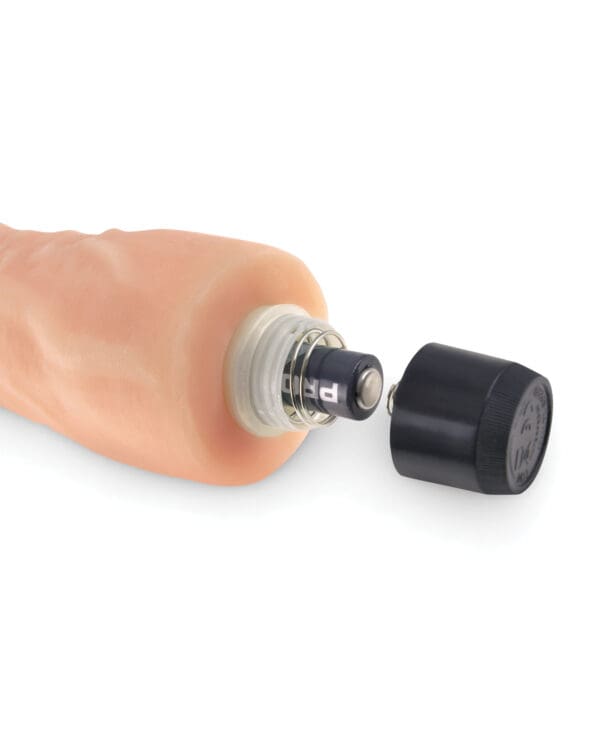 Real Feel No. 1  Long 7.5" Vibe Waterproof - Mutli-speed Flesh - Image 3
