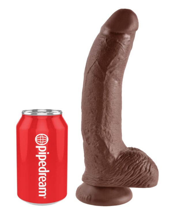King Cock 9" Cock w/Balls - Brown - Image 3