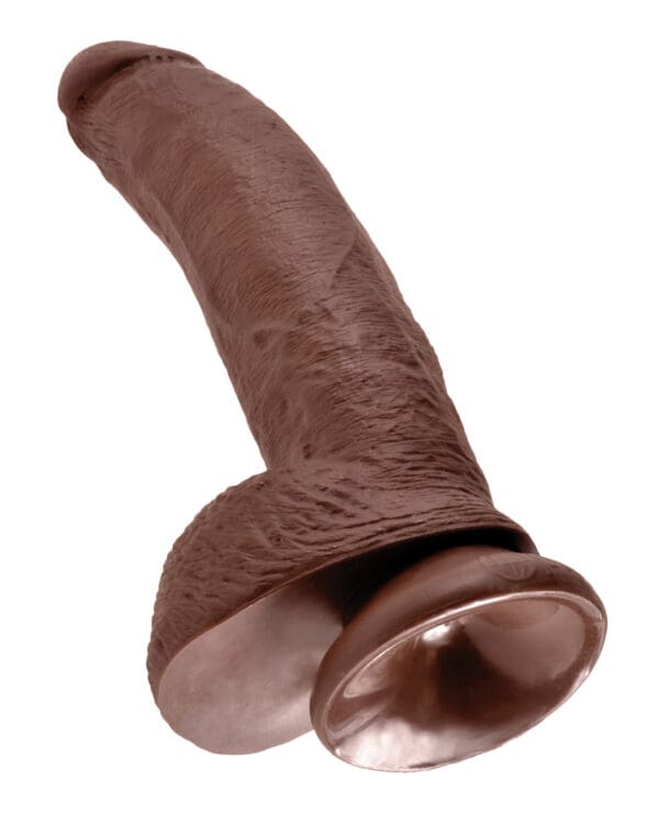 King Cock 9" Cock w/Balls - Brown - Image 5