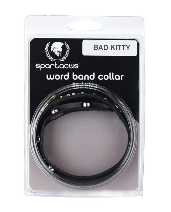 Spartacus BAD KITTY Leather Collar - Black