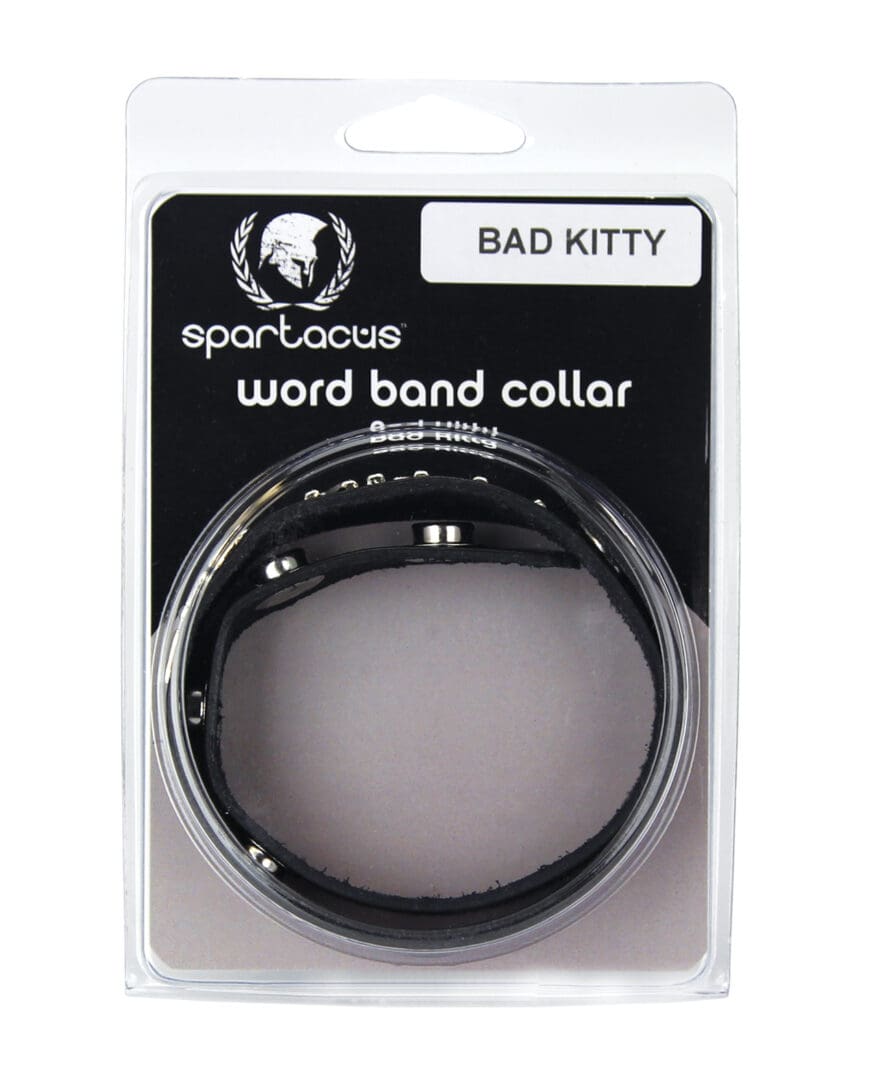 Spartacus BAD KITTY Leather Collar - Black