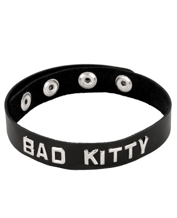 Spartacus BAD KITTY Leather Collar - Black - Image 2