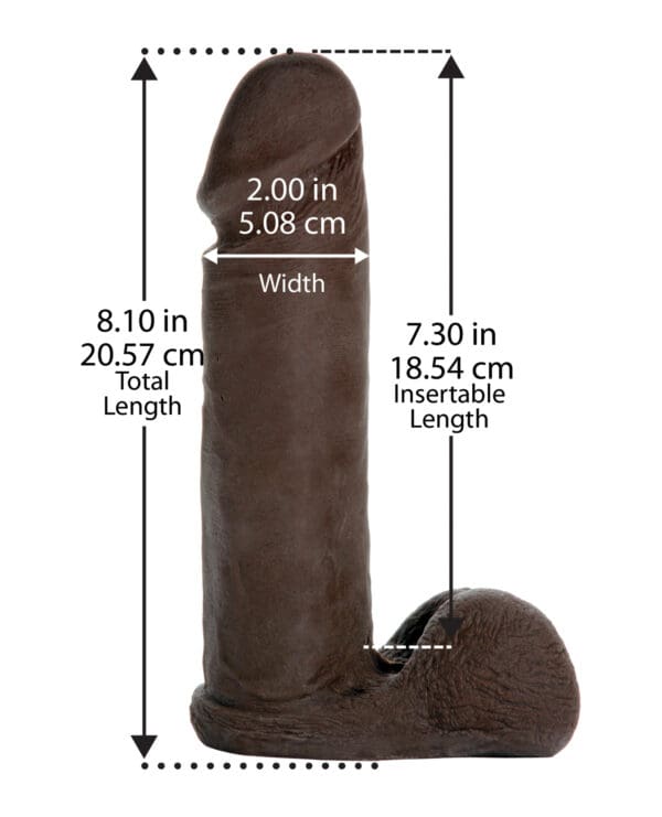 Vac-U-Lock 8" Ultraskyn Cock Attch. - Black - Image 3