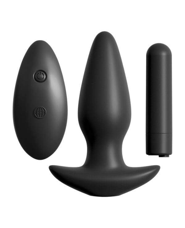 Anal Fantasy Collection Remote Control Silicone Plug - Black - Image 2