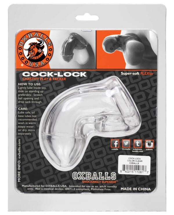 Oxballs Cock Lock Cock Cage - Clear - Image 3